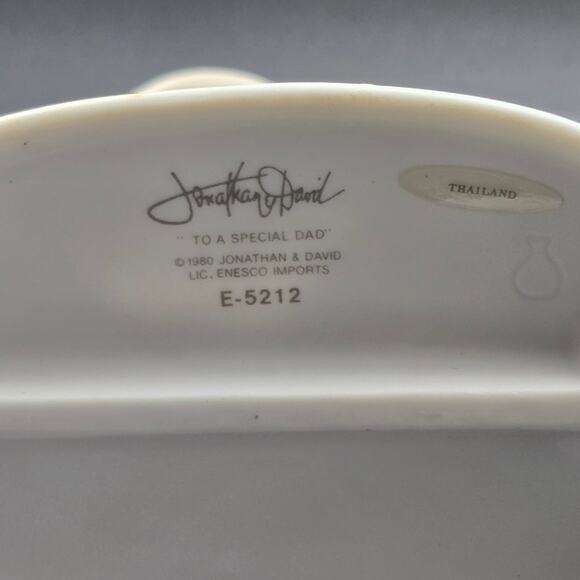 1980 To A Special Dad Precious Moments Jonathan and David Boy Dog Figurine - Picture 6 of 8